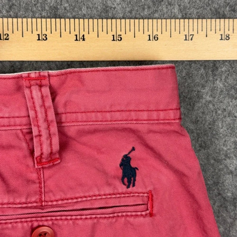 Polo Ralph Lauren Shorts Mens 33 Pink Relaxed Fit Chino Twill Preppy Summer Y2K